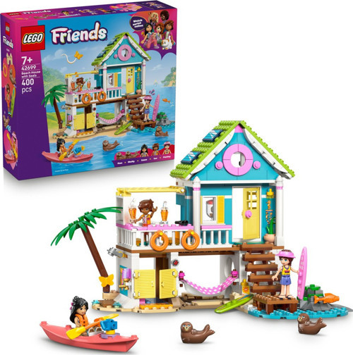 Friends Fok Balıklı Yazlık Ev - 3 Mini Bebek ve 2 Fok Balığı Figürü içeren Yapım Seti 42699