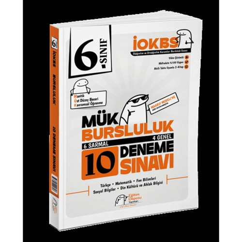 Eğitim Deposu Yayınları 6. Sınıf Iokbs Mük-Bursluluk 10 Deneme Sınavı
