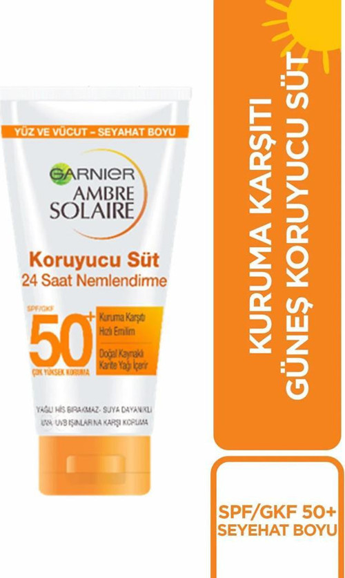 Ambre Solaire Güneş Koruyucu Süt SPF50+ Seyahat Boyu 50 ml