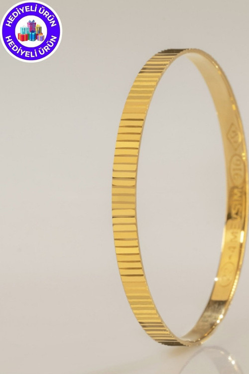 925 Ayar Yaldızlı Altın Kaplama Gümüş Suyolu Bilezik