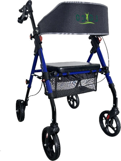 Baymedikal Loco Alüminyum Lüks Rollator | Hafif Gövde, Fren Sistemli, Oturmalı Yürüme Destek Aracı Plus PR-885