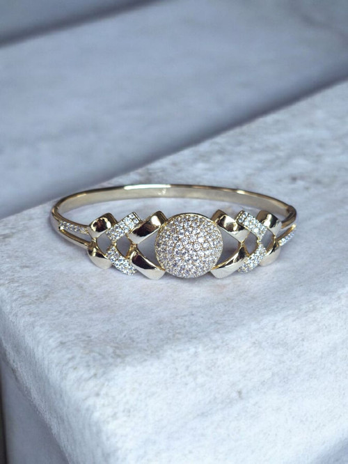 14K GOLD TEK TOP KELEPÇE