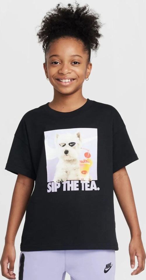 Sportswear Kids Tee Black Baskılı Çocuk Tişört Siyah