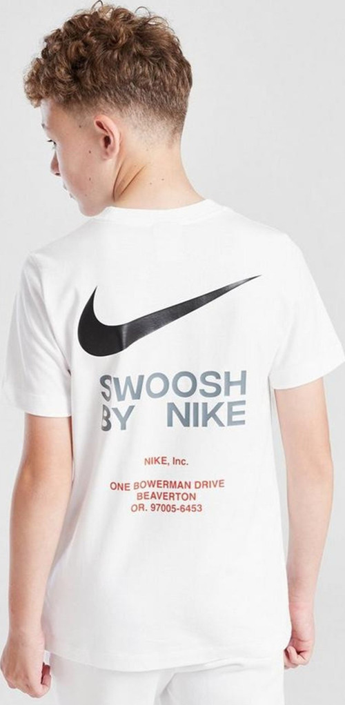 Sportswear Graphic Cotton Kids Tee White Baskılı Unisex Çocuk Tişört Beyaz