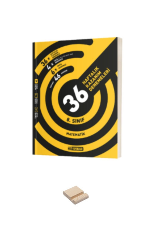 LGS 8. Sınıf Matematik 36 Haftalık Kazanım Denemeleri ve Telefon Standı