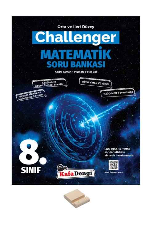 LGS 8.Sınıf Challenger Matematik Soru Bankası ve Telefon Standı
