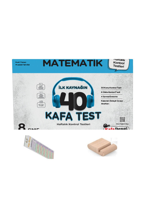 KafaDengi 8. Sınıf Matematik 40 Kafa Test LGS 2026 +Telefon Tutucu+Çözüm Ayracı