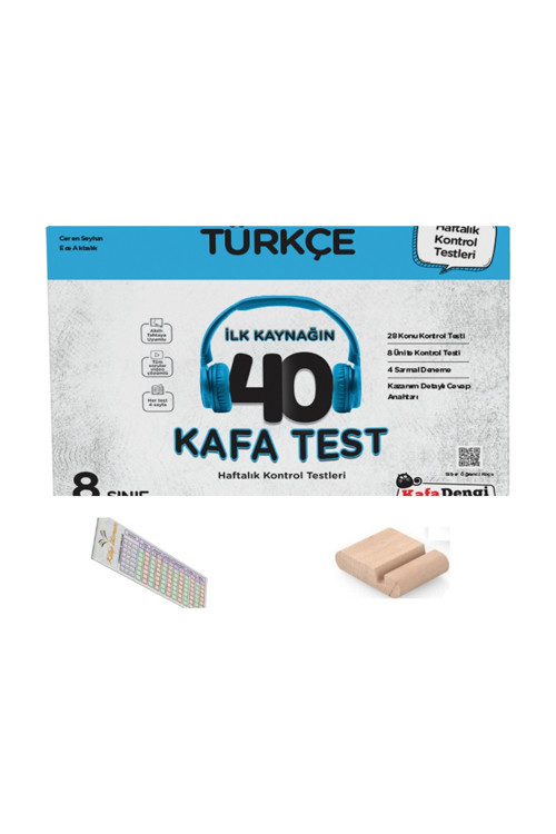 KafaDengi 8. Sınıf Türkçe 40 Kafa Test LGS 2026 +Telefon Tutucu+Çözüm Ayracı
