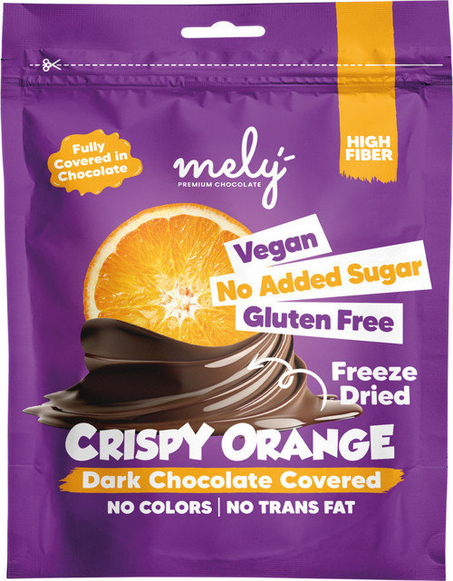 Glutensiz Seker Ilavesız Vegan Cıkolata Kaplı Freeze Dry Portakal 50Gr