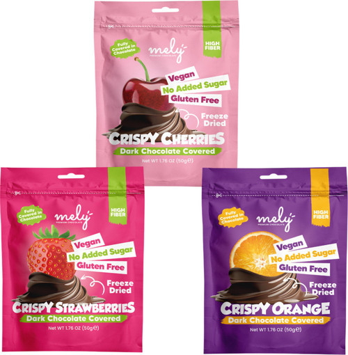 Glutensiz Seker Ilavesız Vegan Cıkolata Kaplı Freeze Drıed Vişne, Çilek, Portakal 50Gr X 3 Adet