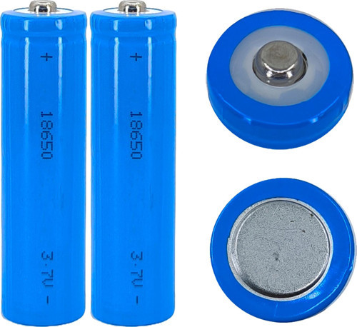 18650 Şarjlı Pil Çıkıntılı Başlıklı Fener Pili 3.7V Li-ion 2li