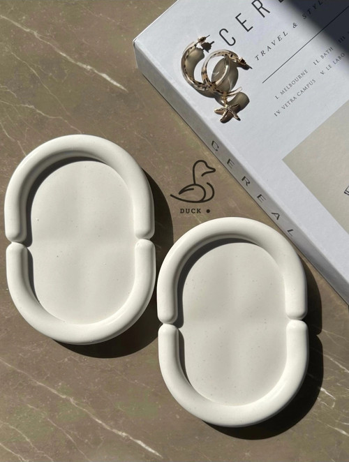 Bulut Görünümlü Oval Dekoratif Tabak 4’lü