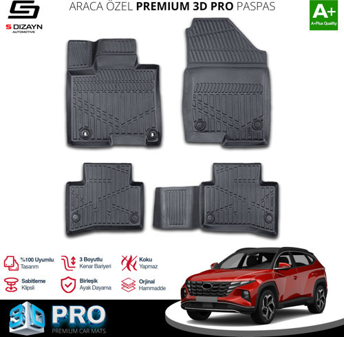 S-Dizayn Hyundai Tucson 3D Pro Havuzlu Paspas 2021-2024 A+ Kalite