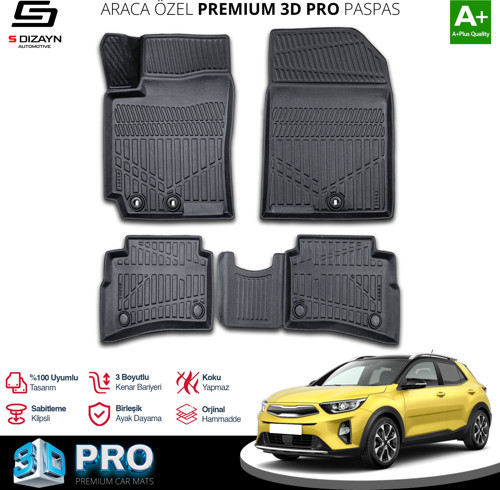 S-Dizayn Kia Stonic 3D Pro Havuzlu Paspas 2017 Üzeri A+ Kalite