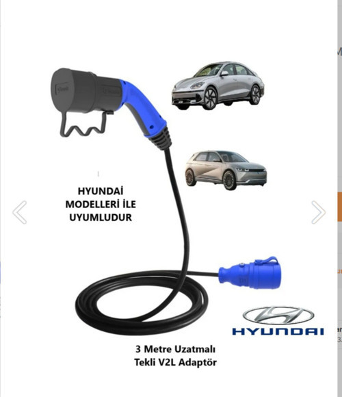 Hyundai Elektrikli Araçlardan Güç Alın: V2L Tekli Uzatma Priz Adaptör