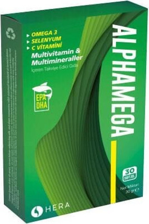 YUMUŞAK KAPSÜL, OMEGA-3 VE MULTİVİTAMİN İÇEREN TAKVİYE EDİCİ GIDA 30 kapsül