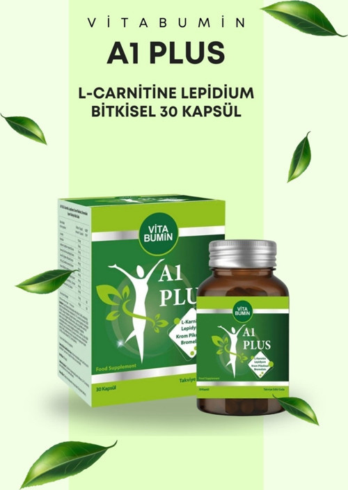 A1plus L-carnitine Lepidium - Bitkisel 30 Kapsül 1 Adet