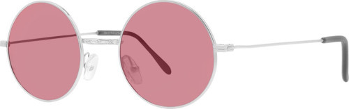 Extreme Vintage Yuvarlak Polarize Gümüş Güneş Gözlüğü Pembe Yarı Aynalı Cam Vintage 46.04