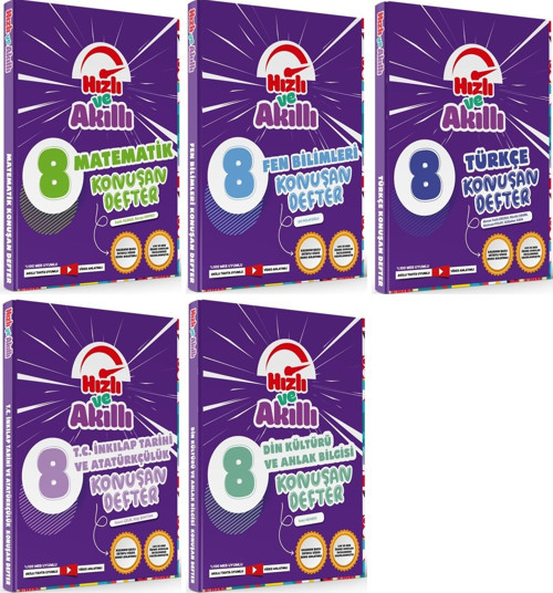 Tammat 8. Sınıf Matematik + Fen Bilimleri + Türkçe + İnkılap Tarihi + Din Kültürü Hızlı Ve Akıllı Konuşan Defter Soru Ba