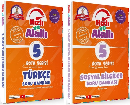 Tammat 5. Sınıf Türkçe + Sosyal Bilgiler Hızlı Ve Akıllı Soru Bankası Seti 2 Kitap