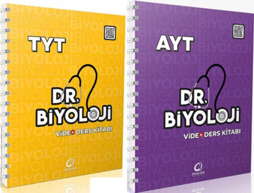 Oksijen 2026 Tyt Ayt Biyoloji Dr. Biyoloji Video Ders Kitabı Seti 2 Kitap