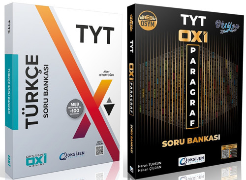 Oksijen Tyt Türkçe + Paragraf Oxi Serisi Soru Bankası Seti 2 Kitap