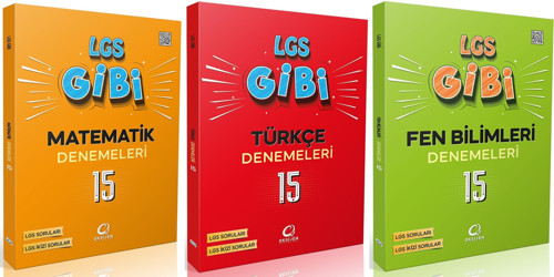 Oksijen 8. Sınıf Matematik + Türkçe + Fen Lgs Gibi Branş Denemeleri Seti 3 Kitap