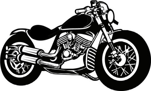 Klasik Motosikletler Tip 7 40x24 Cm