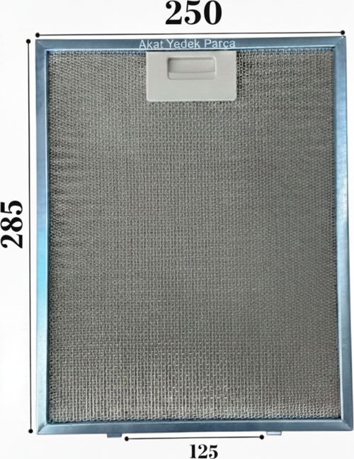Esty İle Uyumlu Davlumbaz 25X28,5 CM Arka Aralık 12,5 CM Aspiratör Filtresi