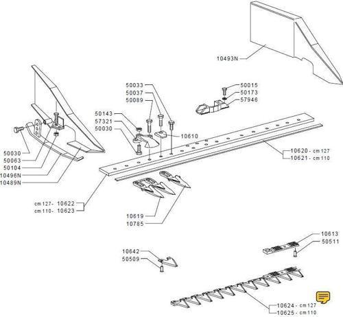 Gf3 Üst Bıçak 127 cm 10624