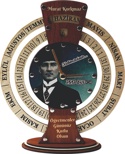 Öğretmenler Gününe Özel Sonsuz Maya Takvimli Masa Saati
