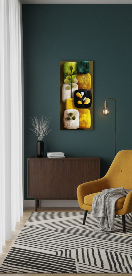 Toprak Tonları Minimalist Botanik Modern Duvar Tablosu