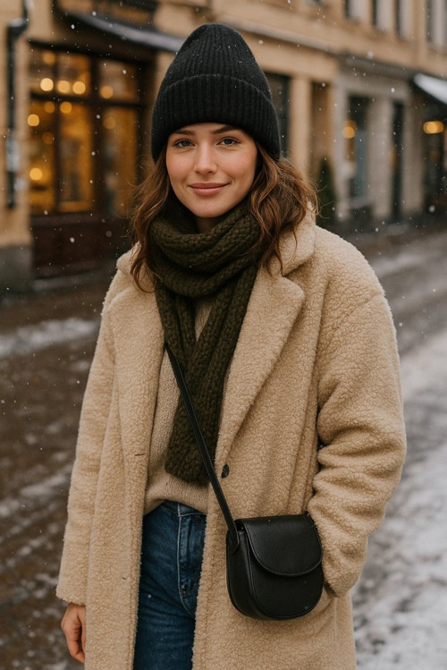 YAKE STORE Kadın Beyaz Yünlü Basic Bere BERE1141 - SİYAH