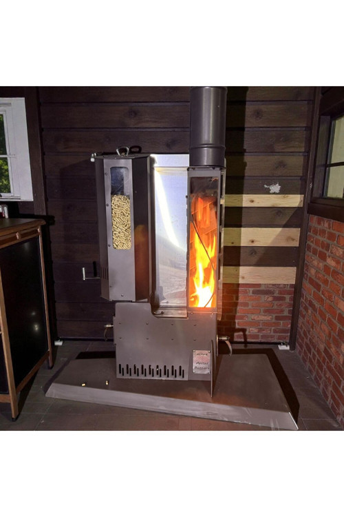 Eko S3 Pelet Sobası Süper Çelik Izgaralı Ve Krom Arka Panelli (Eldiven Hediyeli)