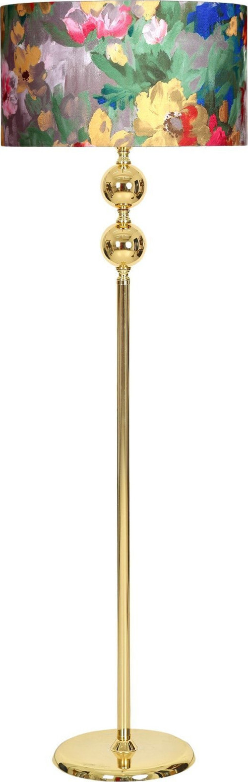 Gold Kaplama Lucca Metal Düz Tek Ayak Lambader Violet