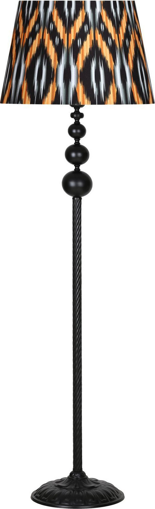 Grasse Black Üçlü Küre Metal Lambader - Etnic Desenli
