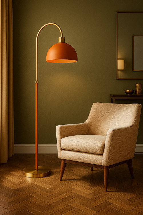 Luxarc Modern Kavisli Metal Lambader – Dekoratif Şık Aydınlatma