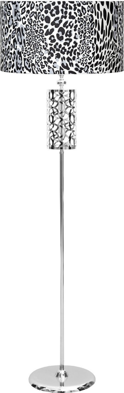Laser 5707 Krom Kaplama Metal Lambader - Leopar Desenli