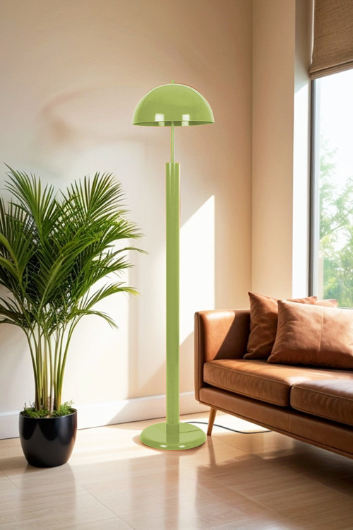 Noa Su Yeşili Mushroom Lambader Modern Dekoratif Metal Oturma Odası Çalışma Odası Zemin Lambası