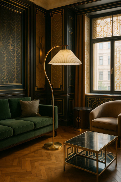 Montanax Krem Şapkalı Gold Lambader – Modern Metal Gövde, Lüks Salon Aydınlatması