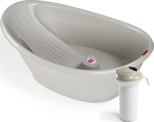 Bebek Banyo Seti Bella Bebek Banyo Seti Dijital Termometreli Çift Yönlü Bebek Küveti & Splash Bebek Duşu A. Gri