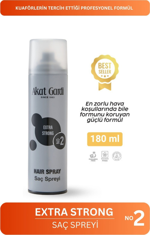 Saç Spreyi Extra Strong No:2 Gri 180 ml