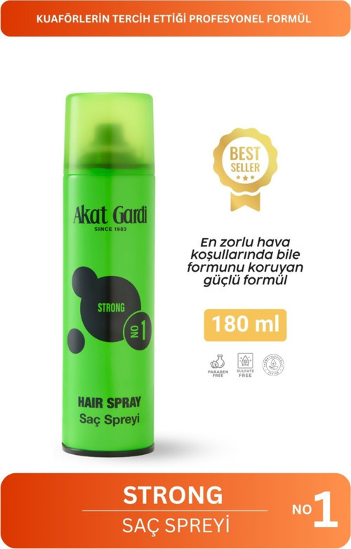 Saç Spreyi Strong No:1 Yeşil 180 ml
