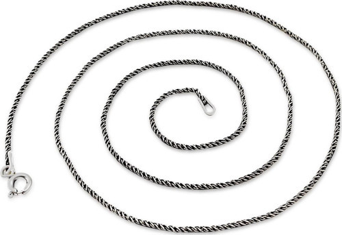 Gümüş Zincir 40 cm Oksitli Kadın Gümüş Kolye Zinciri 925 Ayar ZNC-11