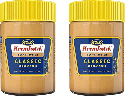 Gold Fıstık Ezmesi Classic Şekersiz 340 gr x 2 Adet