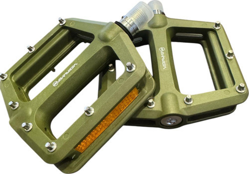 Briviga Plastik Çivili Platform Bisiklet Pedalı Haki Yeşil 1DU+1 Kapalı Rulman 108x103x27mm