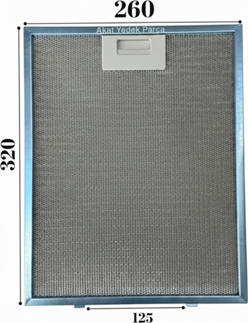Beko İle Uyumlu ADV 6520 EG Davlumbaz Metal Filtresi