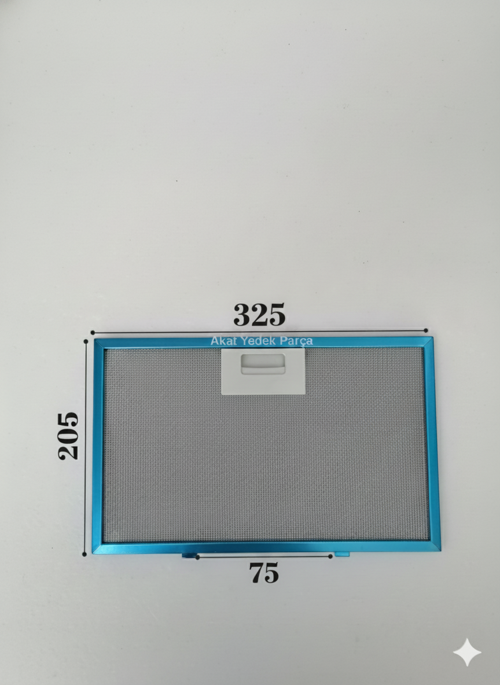 En 325mm Boy 205mm Arka Tırnak Arası 75mm Aspratör Filtresi