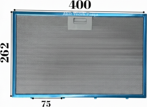 Mekappa İle Uyumlu Davlumbaz Filtresi 40X26,2 CM Arka Aralık 7,5 CM Filtresi