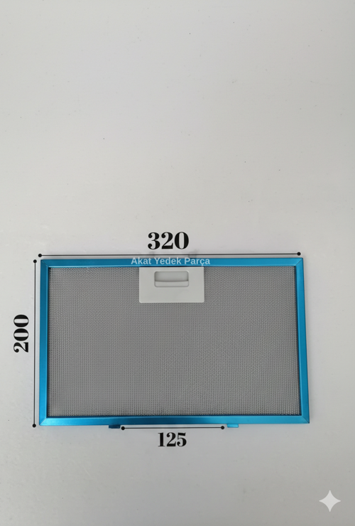 Esty İle Uyumlu Davlumbaz 32X20 CM Arka Aralık 12,5 CM Aspiratör Filtresi